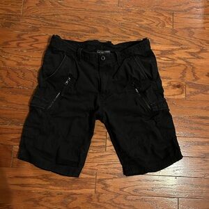 Armani Exchange black cargo shorts 32”